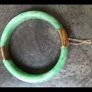 Authentic Jade Bracelet with gold accents-NIB